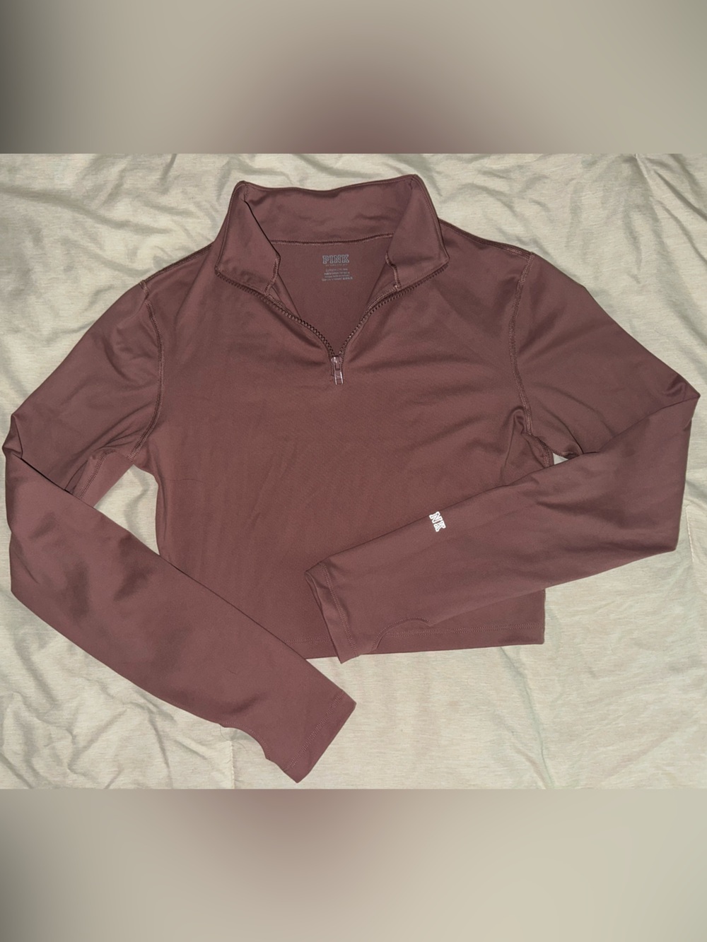 PINK Victoria's Secret Men's Quarter-Zip Sweater - Mauve